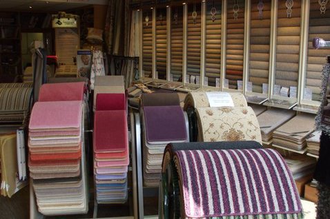 Interior of our carpet warehouse in Billinghurst